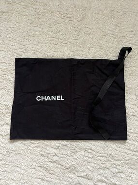 Authentic Chanel Black Logo Dust Bag